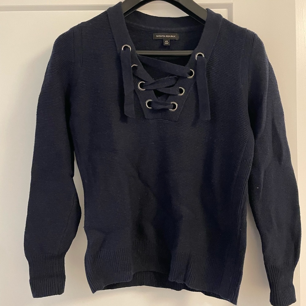 Banana Republic Lace Up Sweater